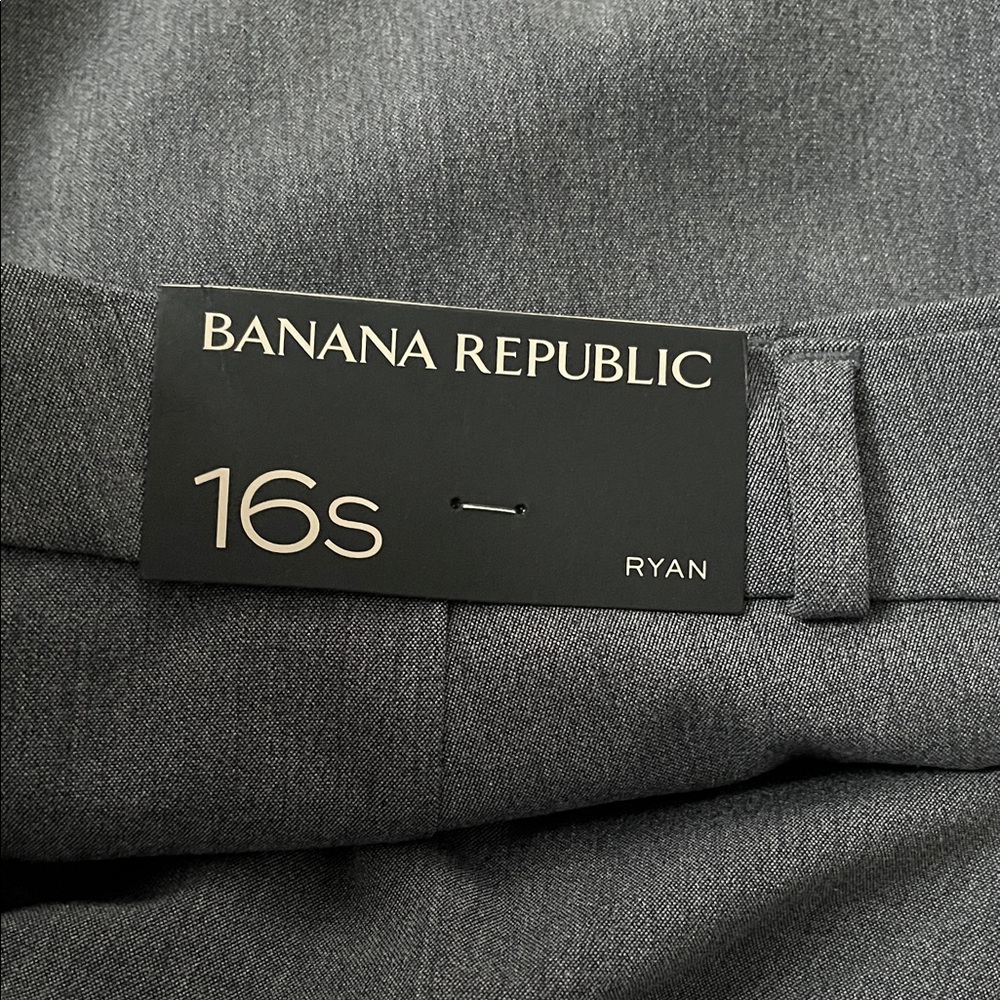 Banana Republic Gray Tailored Straight-Leg Pants - Picture 4 of 10